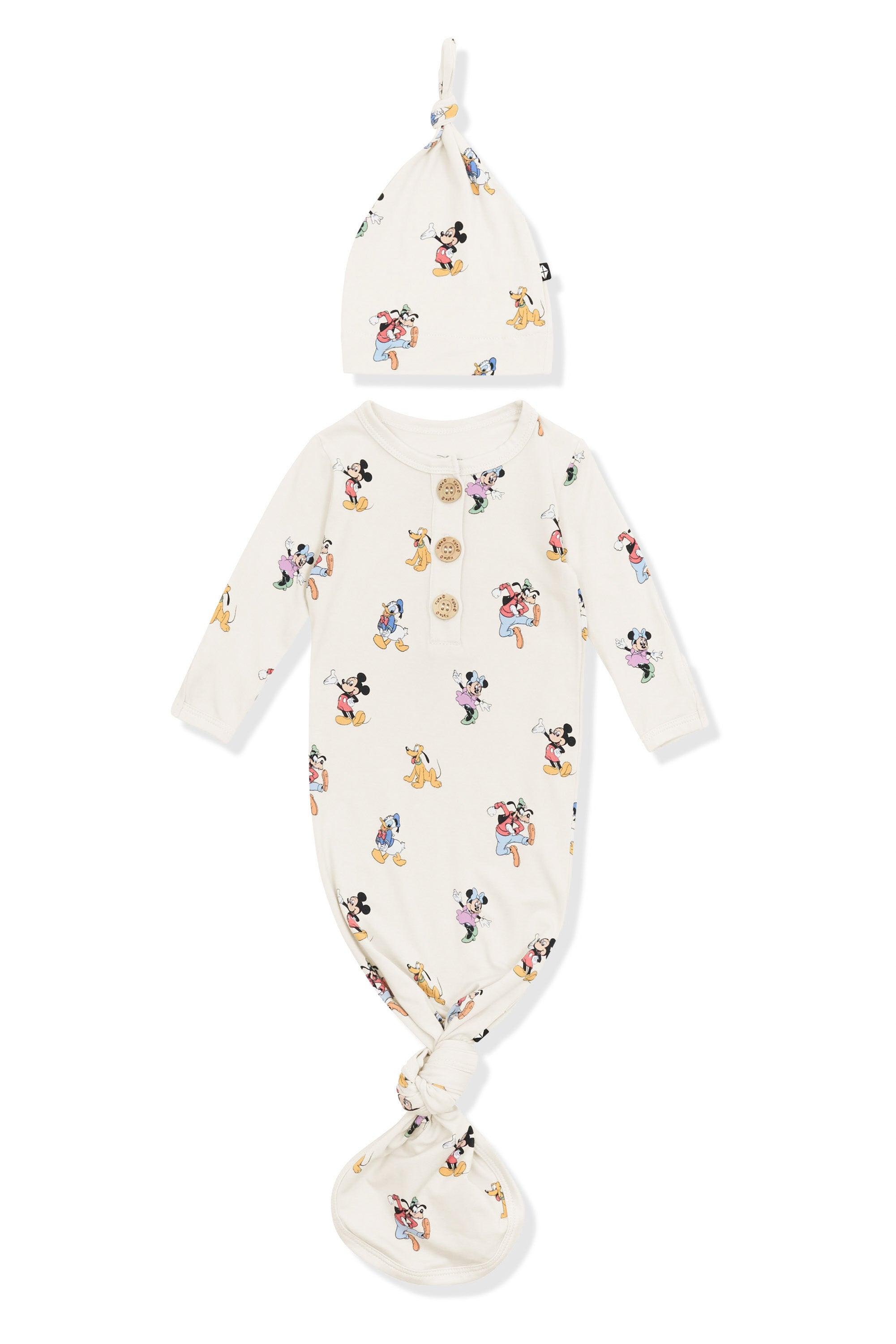 Knotted Day Gown with Hat Set in Mickey Mouse and Friends