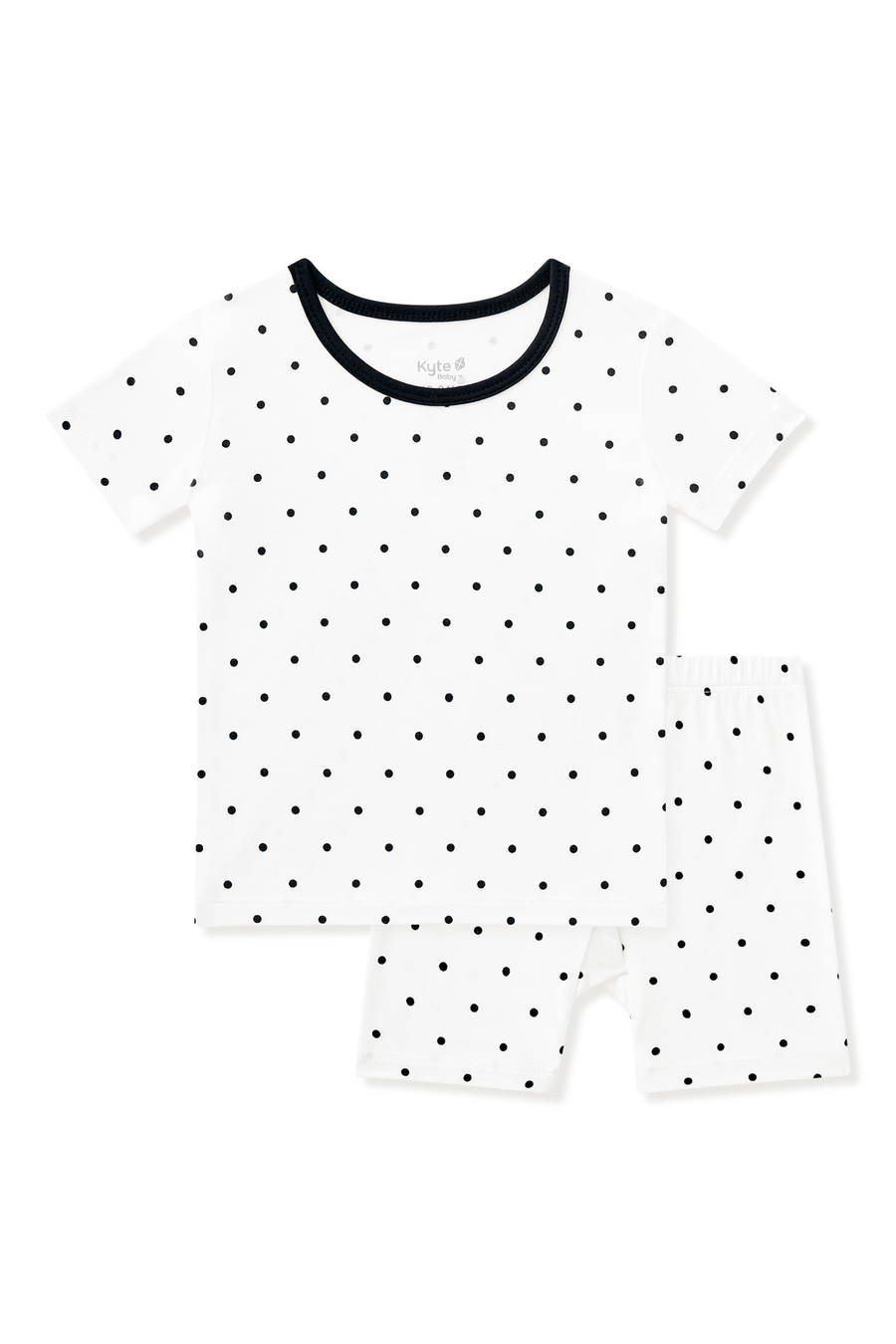 Short Sleeve Pajamas in Midnight Polka Dot