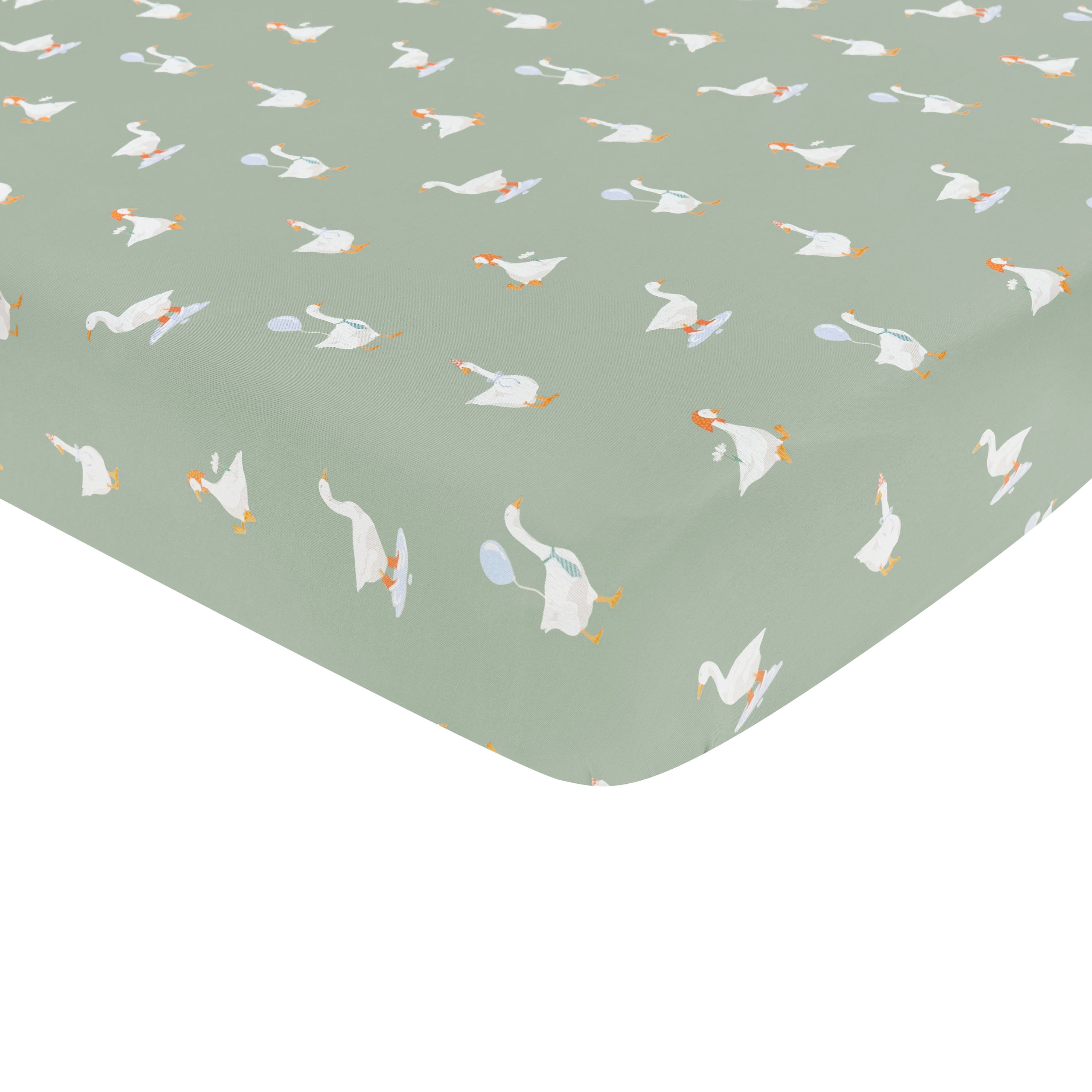 Mini Crib Sheet in Silly Goose