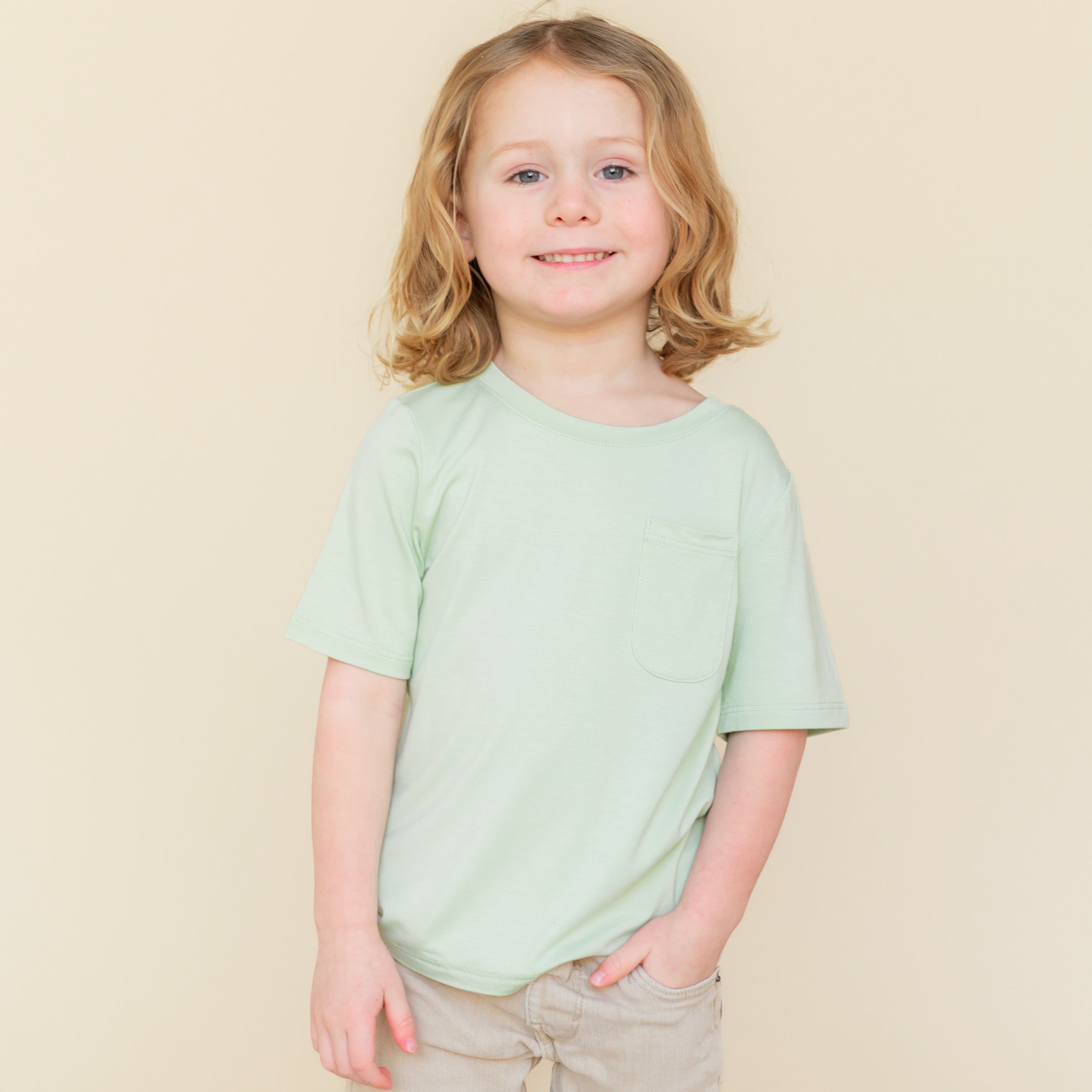 Toddler Crew Neck Tee in Basil