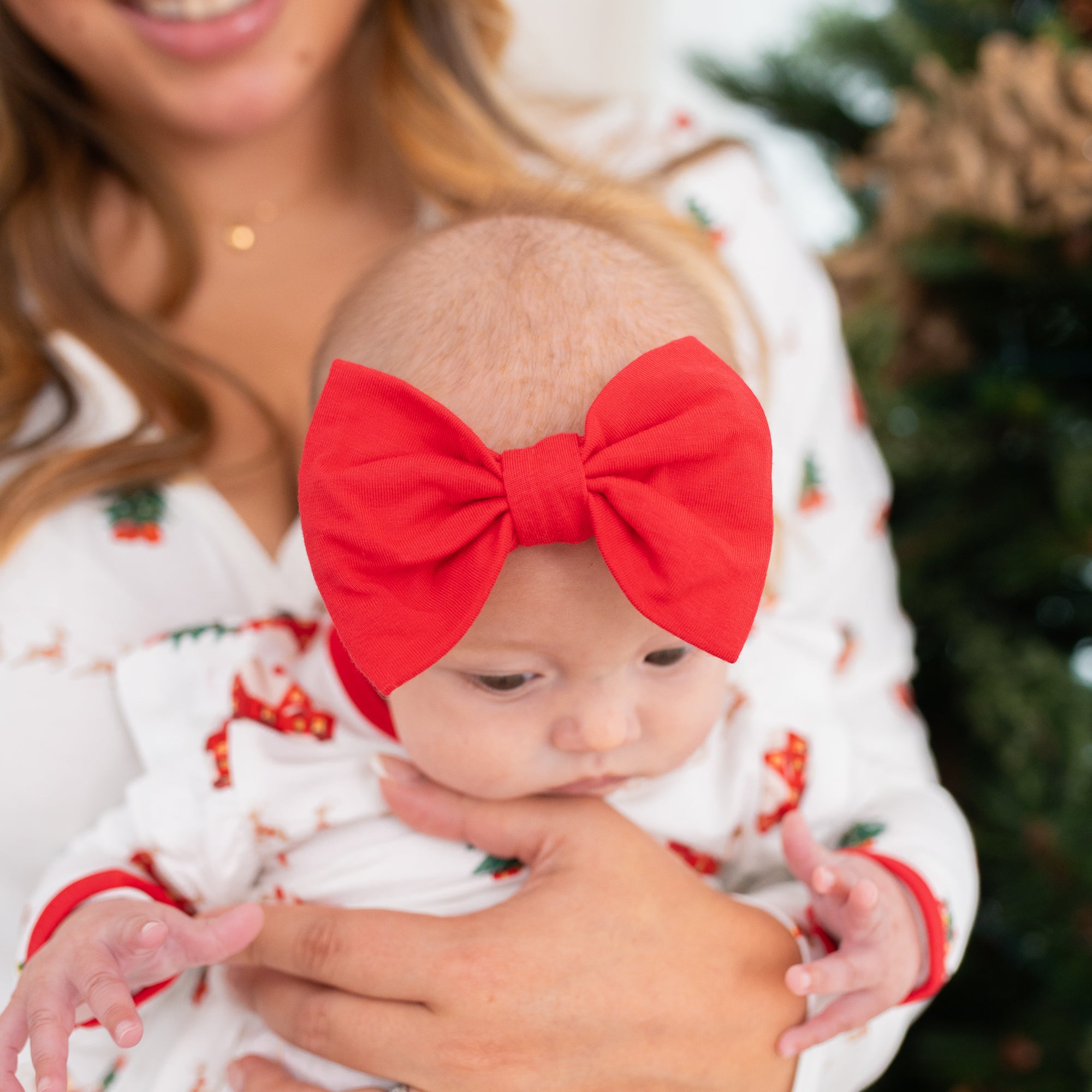 Bow Headband in Cardinal