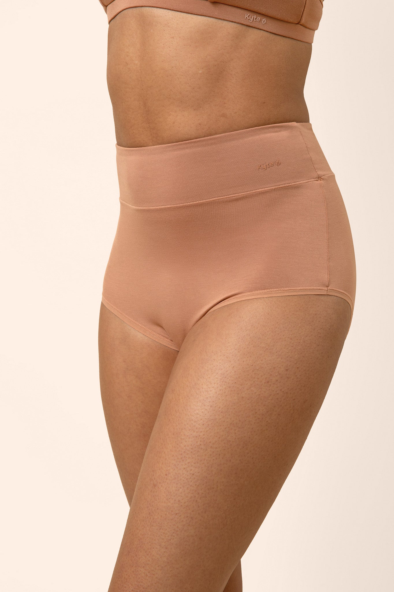 Women's High-Waisted Brief in Latte