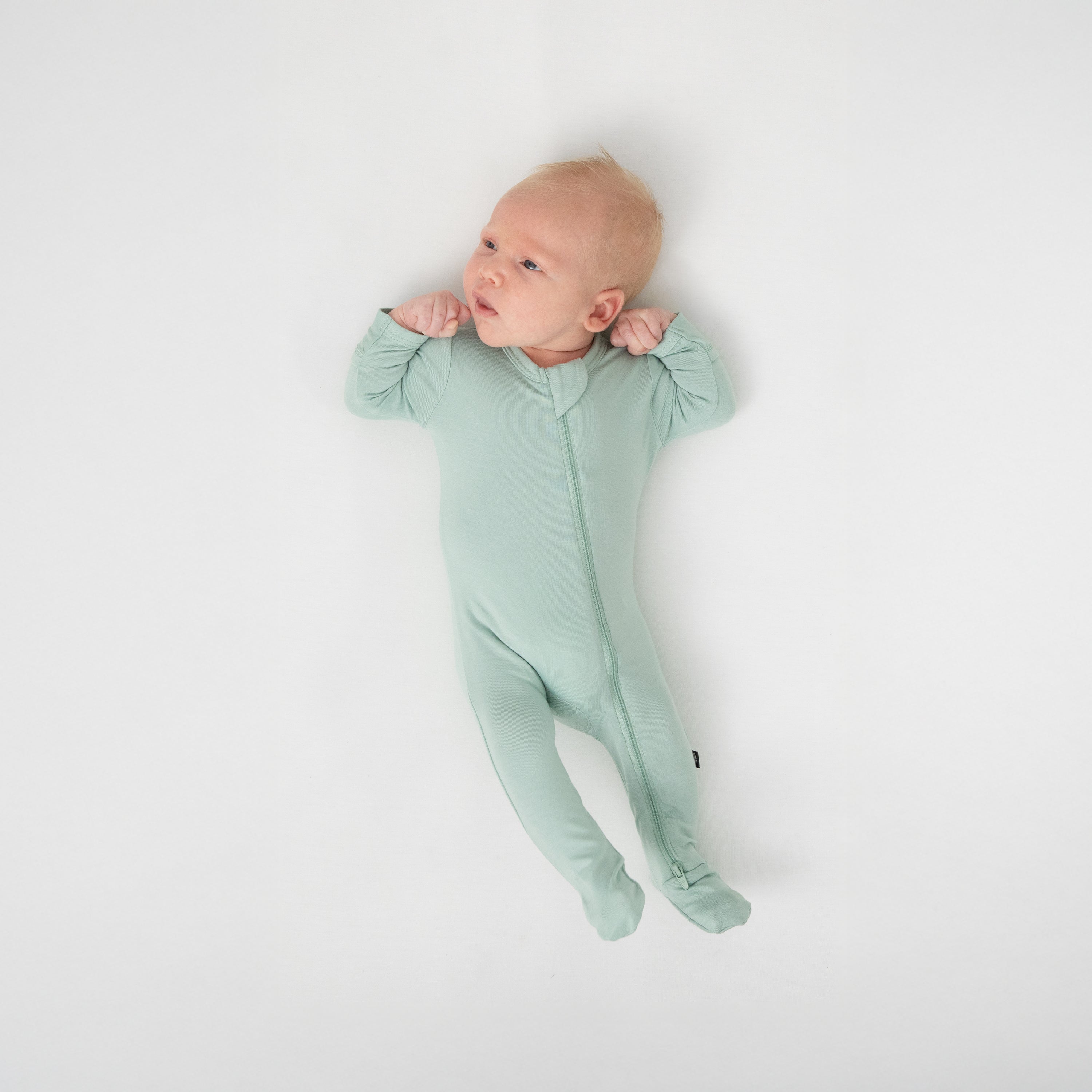 Zippered Footie in Sage
