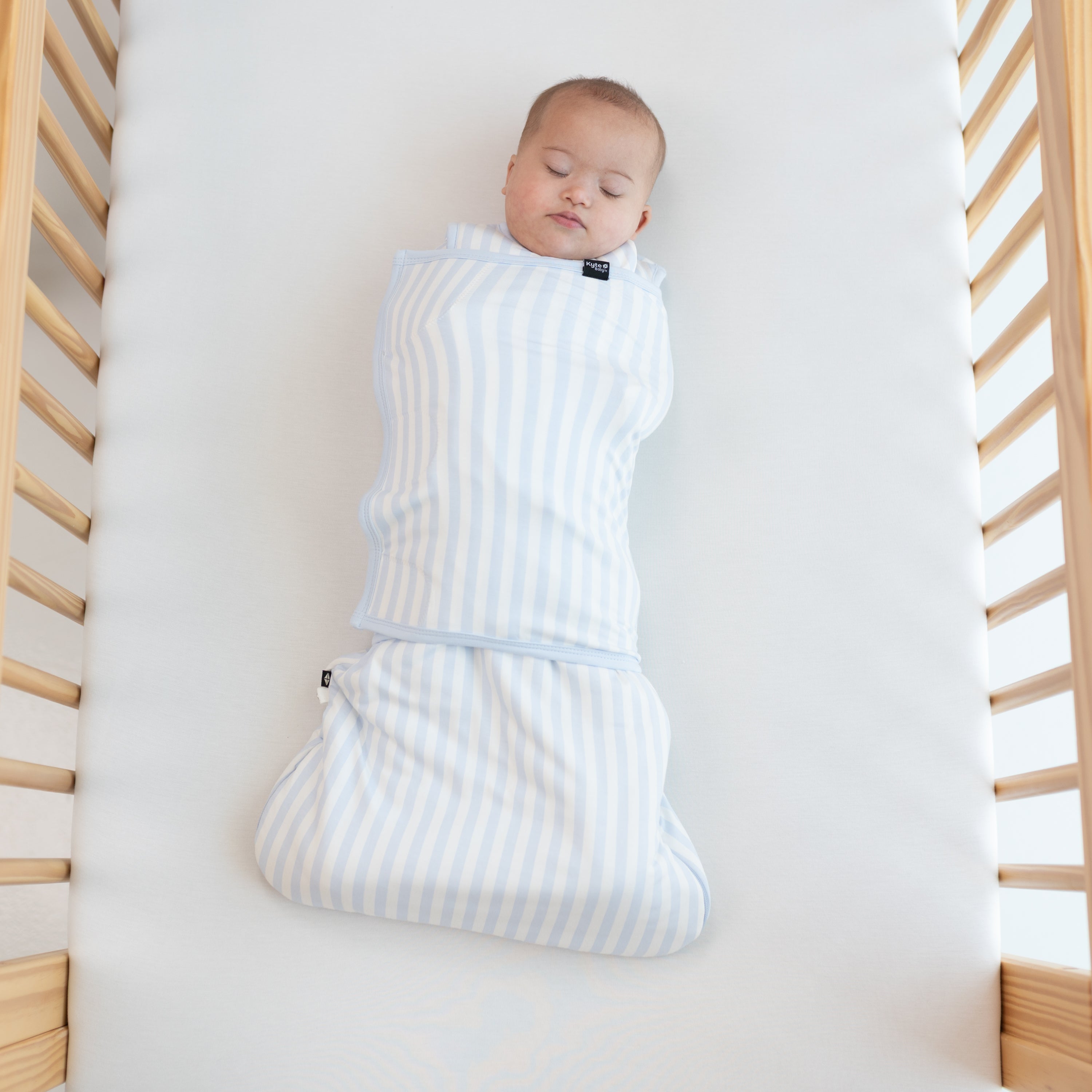 Sleep Bag Swaddler in Small Mist Stripe 1.0