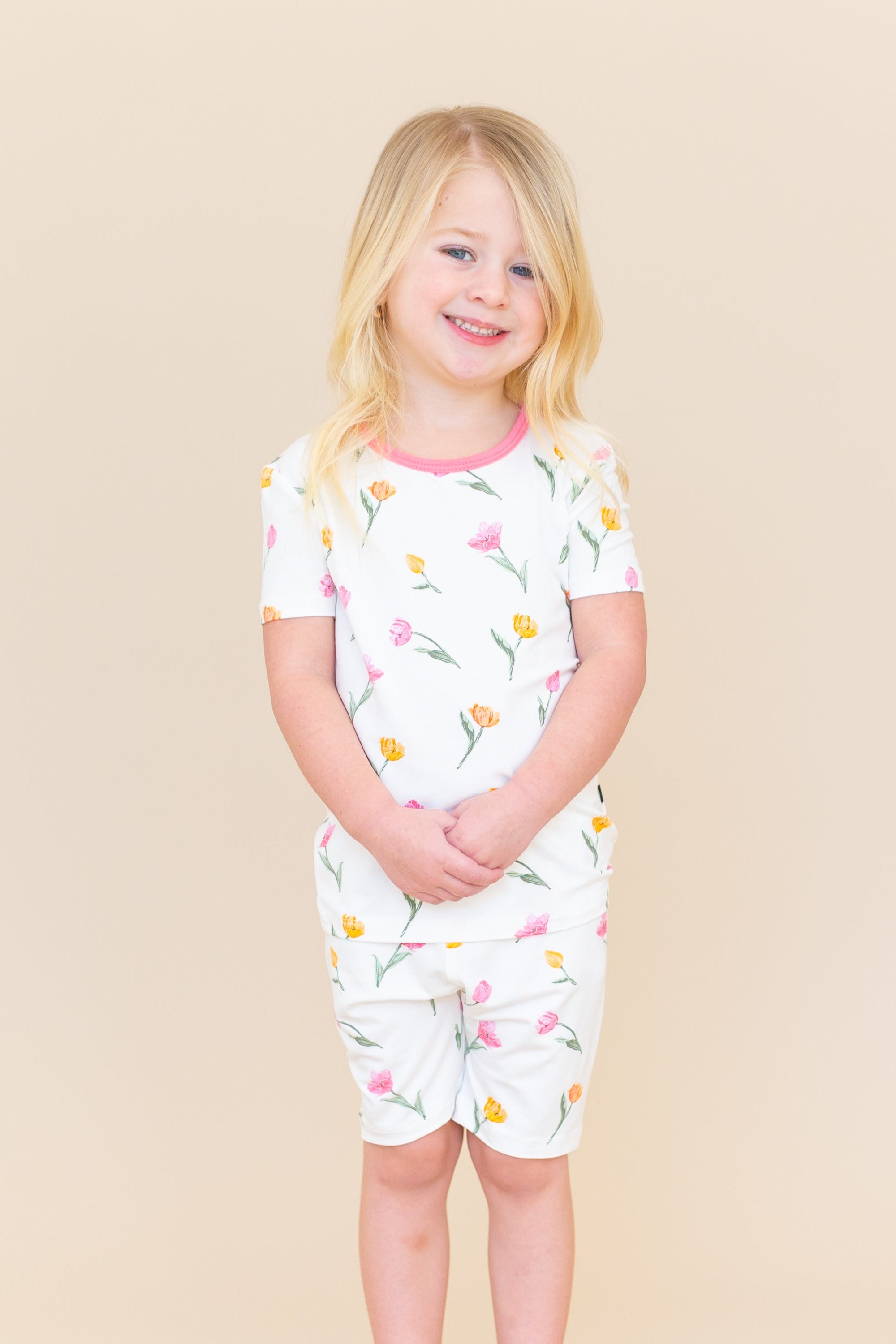 Short Sleeve Pajamas in Tulip