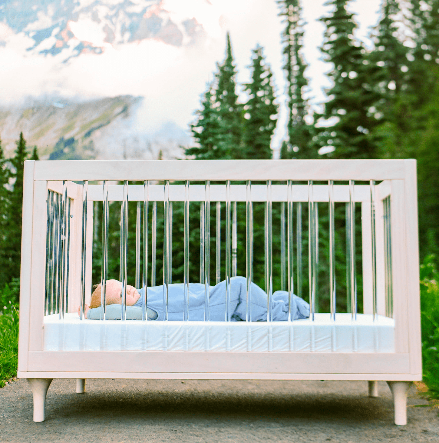 Baby sleeping in Kyte Baby sleepwear