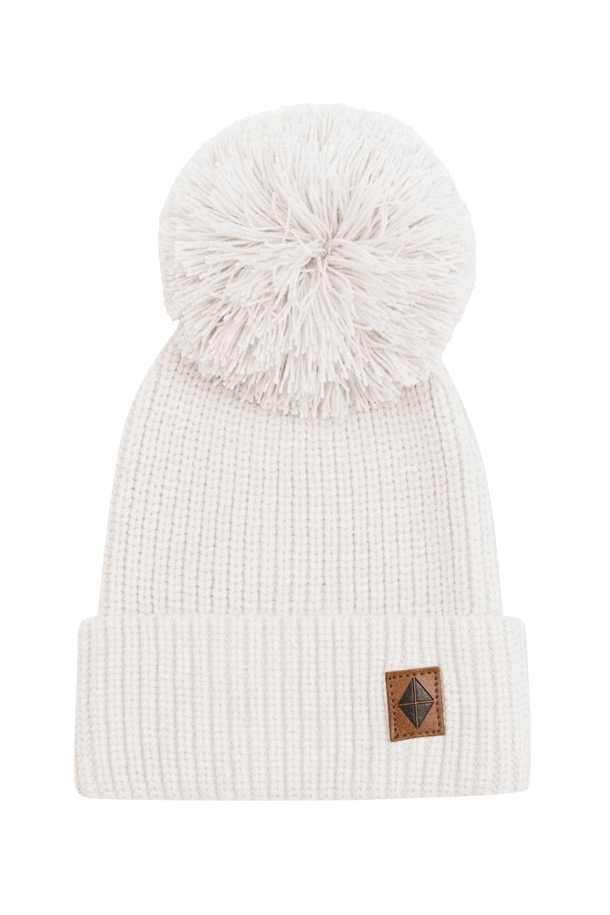 Chunky Knit Pom Beanie in Oat
