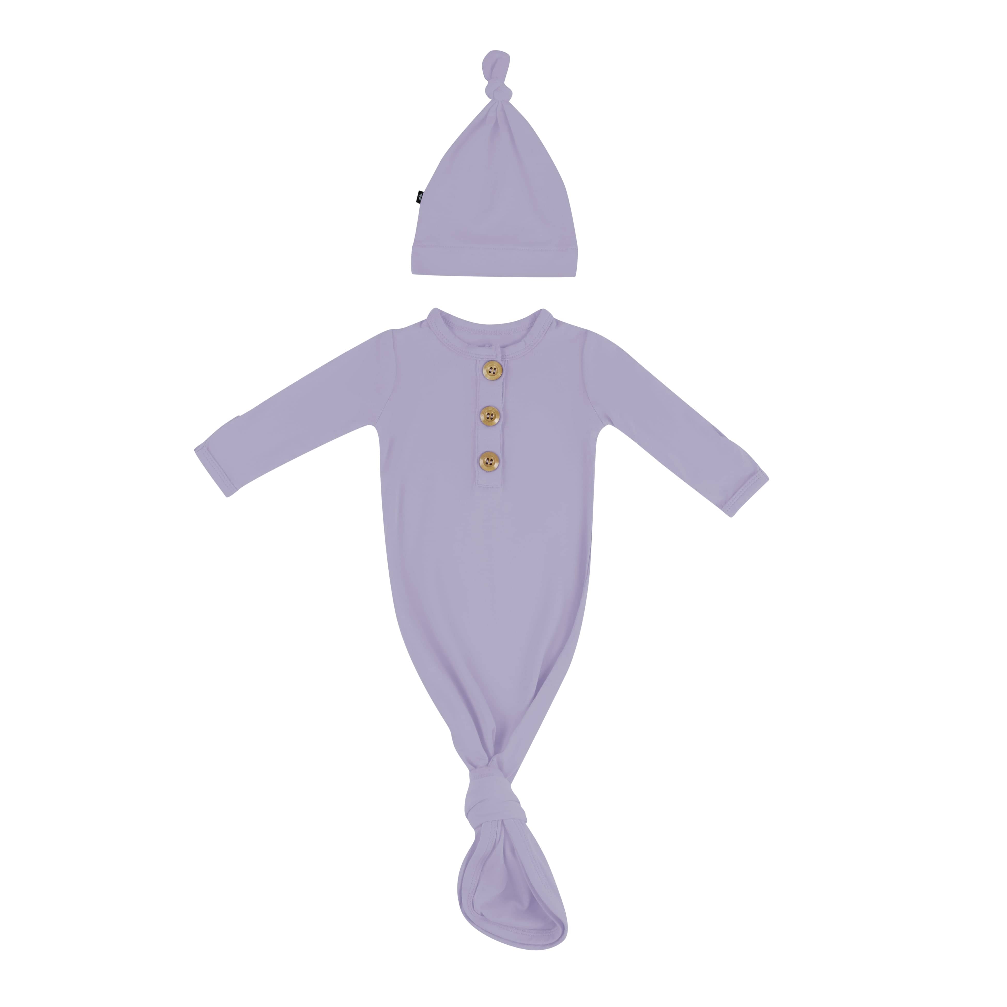 Knotted Day Gown with Hat Set in Taro