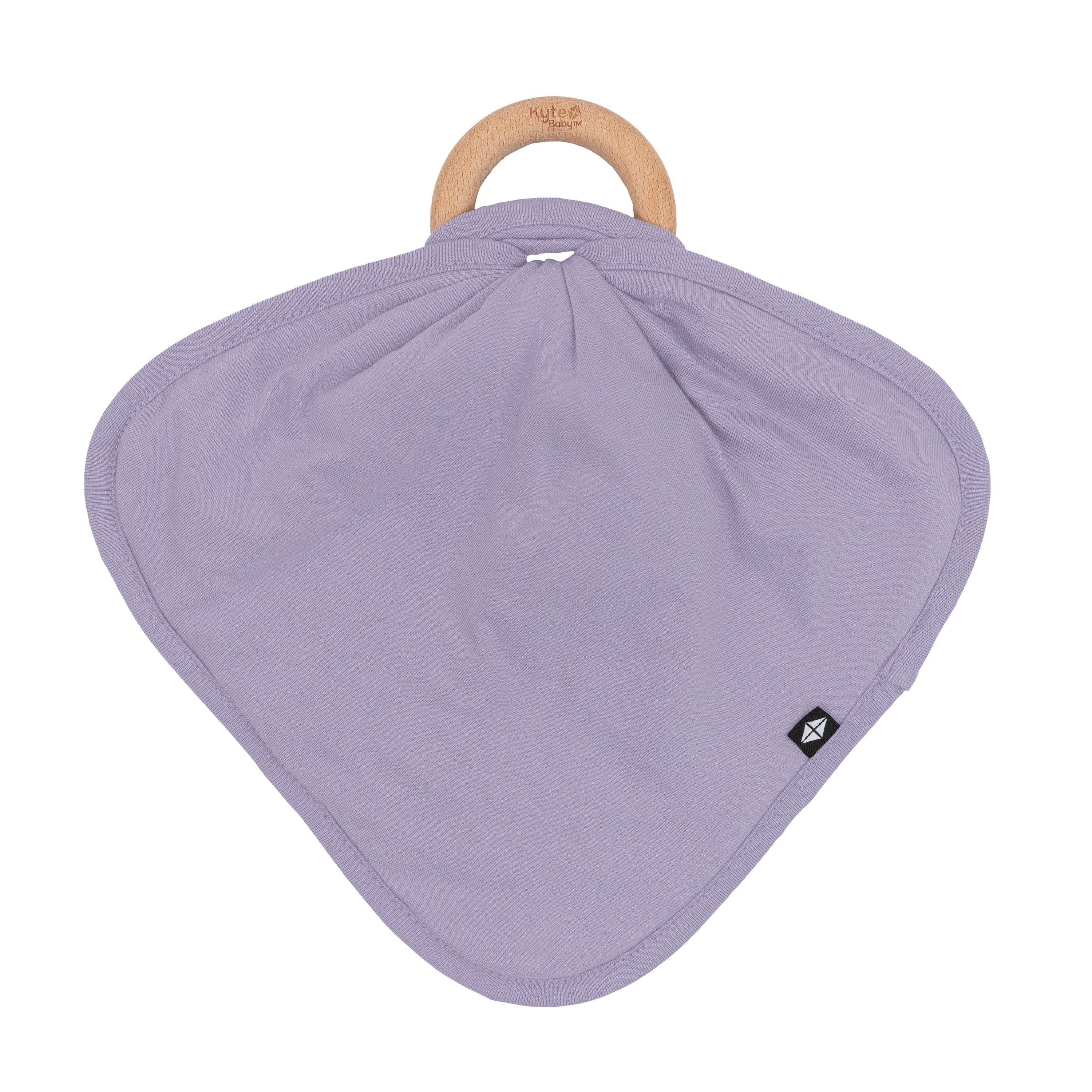 Lovey in Taro with Removable Wooden Teething Ring