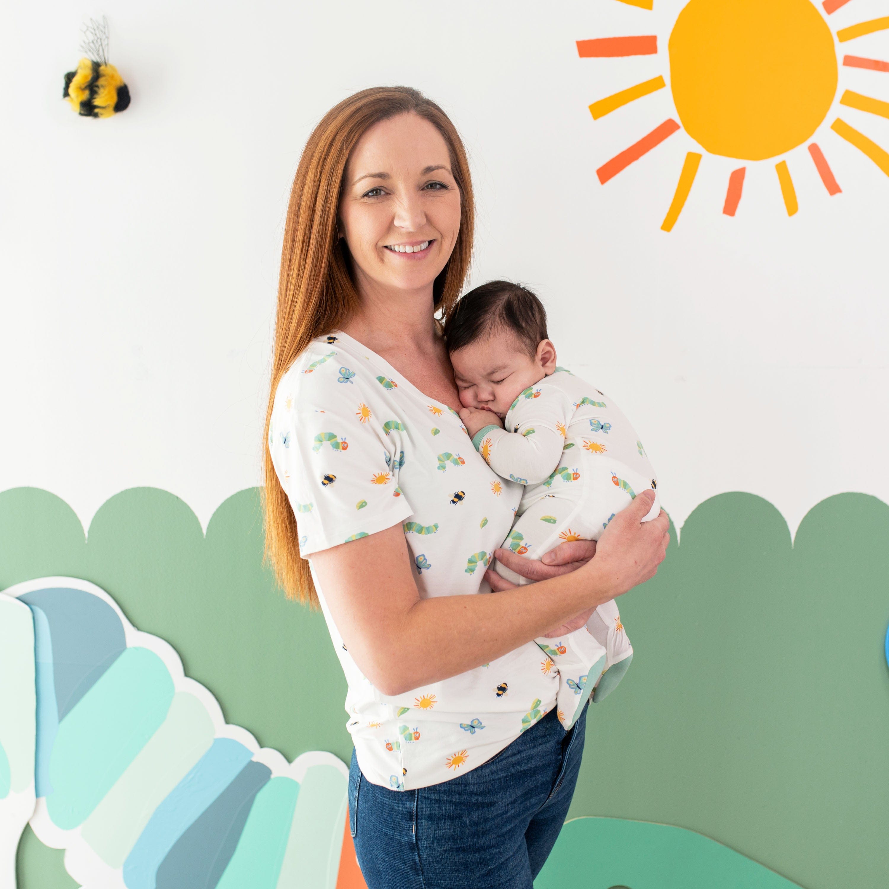 Women's Oversized V-Neck Tee in The Very Hungry Caterpillar™ and Friends